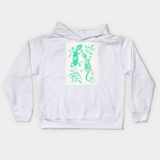 gecko mint Kids Hoodie